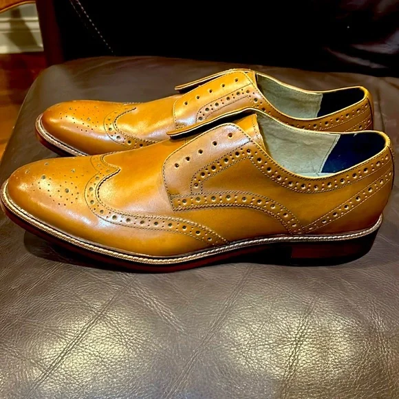 Banana Republic Mens Tan Leather Oxford Dress Shoes Lace Up Size 9.5 Ortholite Oxford Leather Dress Shoe | Banana Republic Factory main image 2